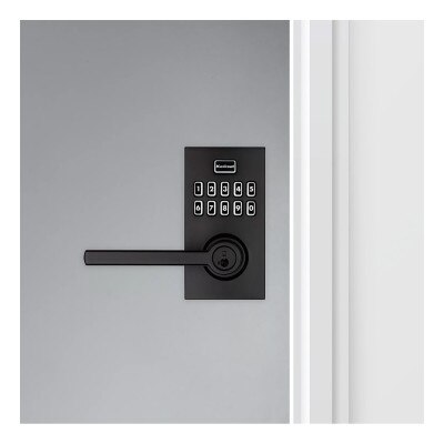 Kwikset SmartCode 917 Series Electronic Halifax Lever, Matte Black